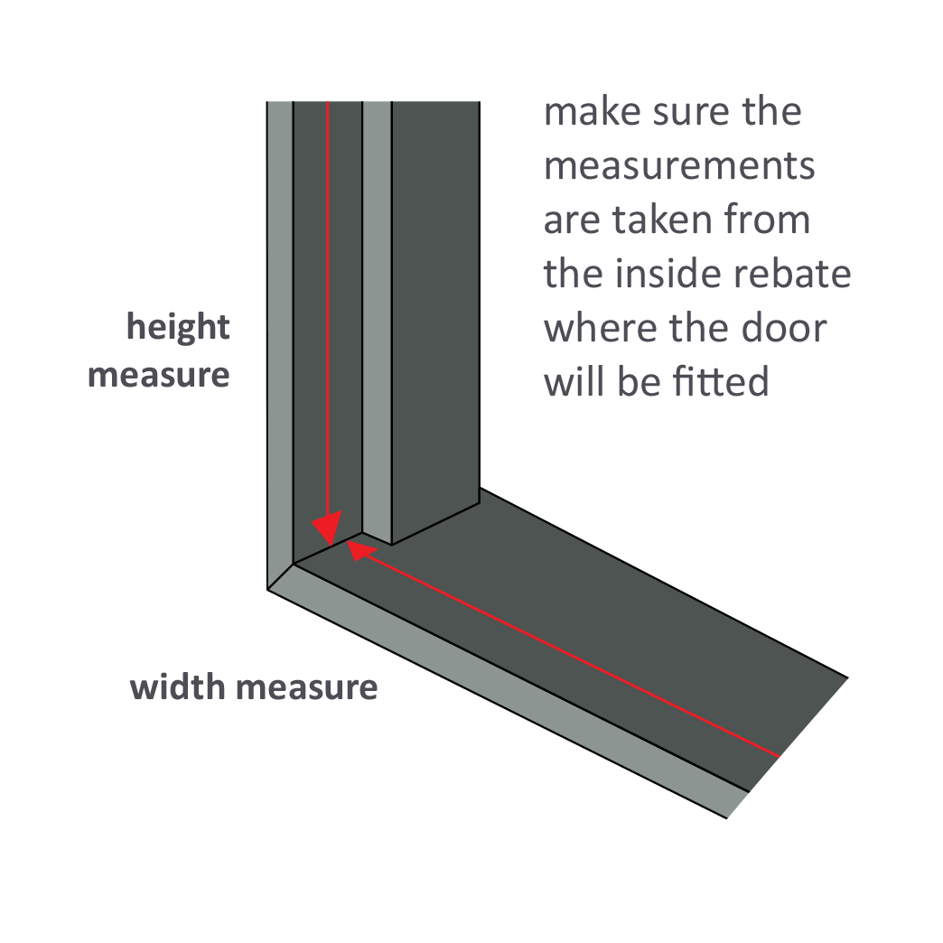 How to measure french hinged security door