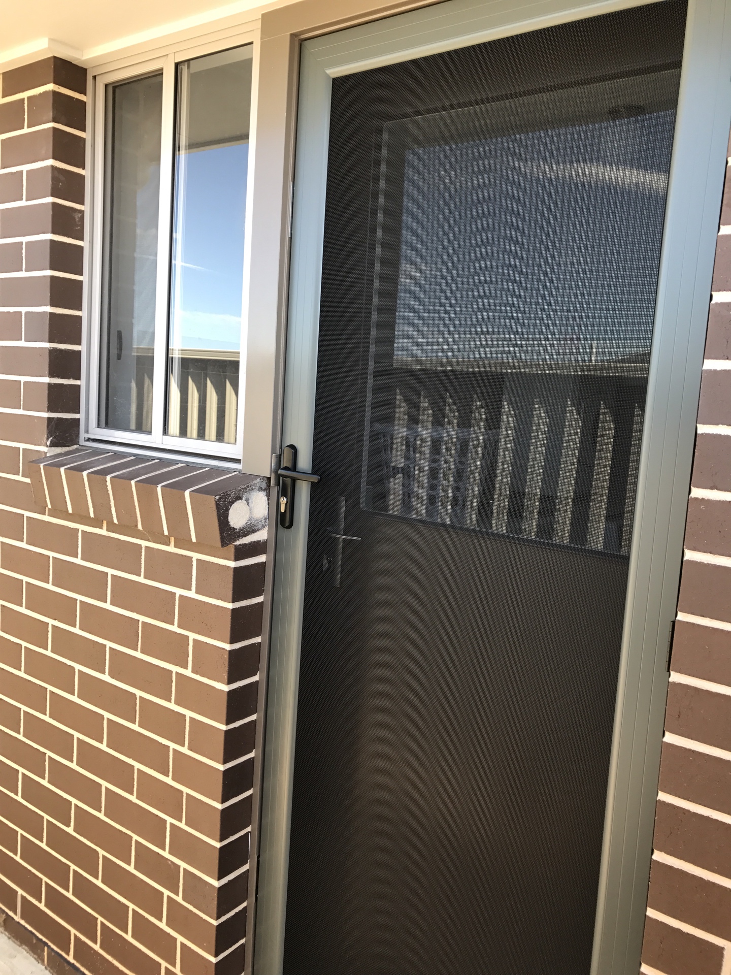 Security Hinged Screen Door Steel Mesh