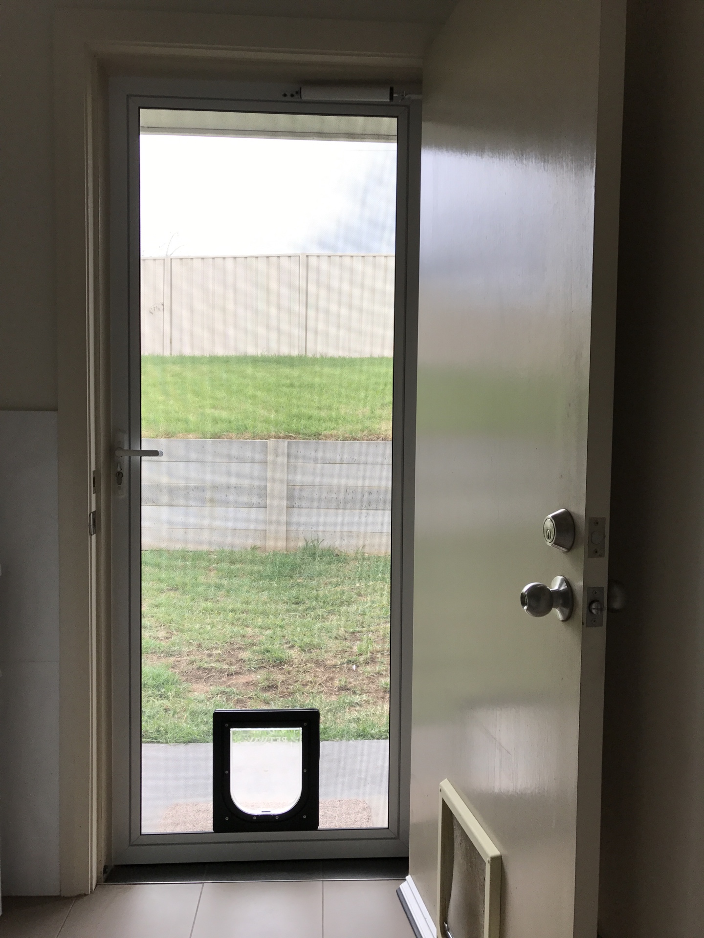 Security Hinged Screen Door Steel Mesh