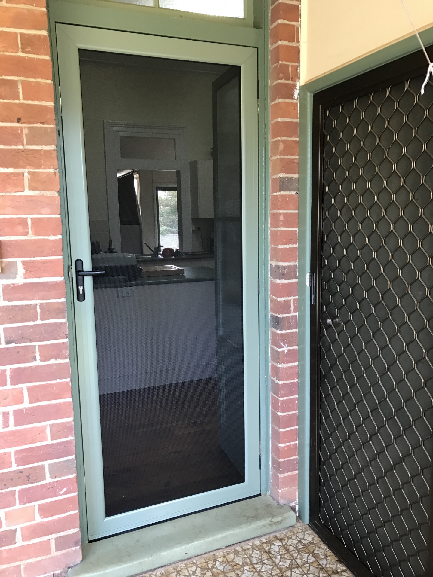 Security Hinged Screen Door Steel Mesh