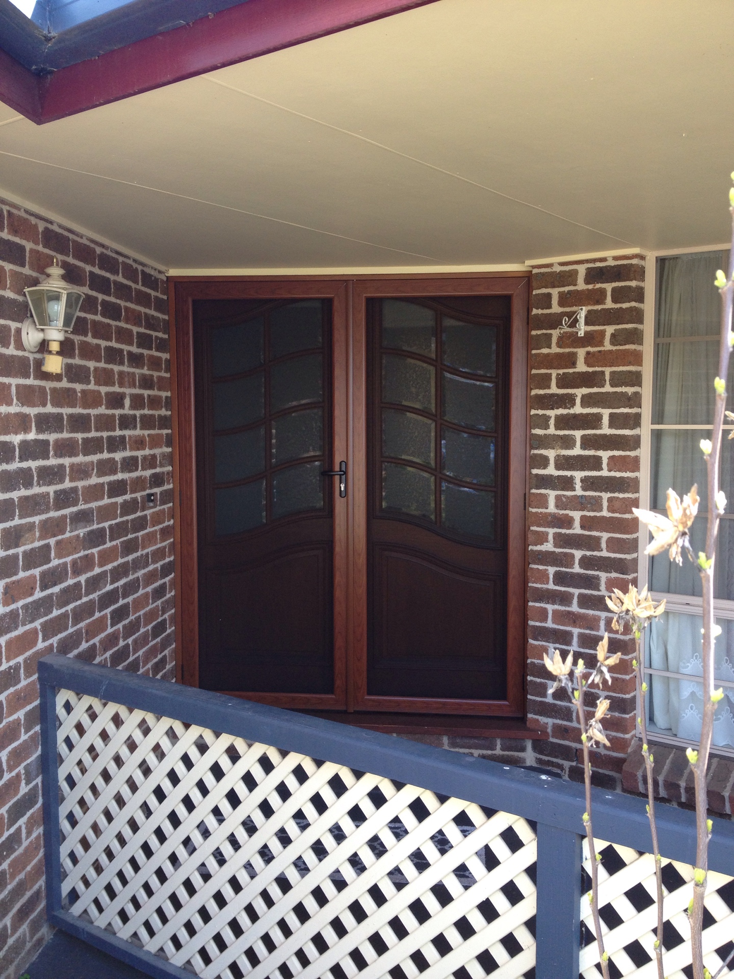 Security French Hinged Screen Doors Steel Mesh Western Red Cedar 1 8 Imperial Drill A Hole Through The Top Section Of Bug Seal And Directly Into Bottom Door Pop Rivet Repeat At Opposite End