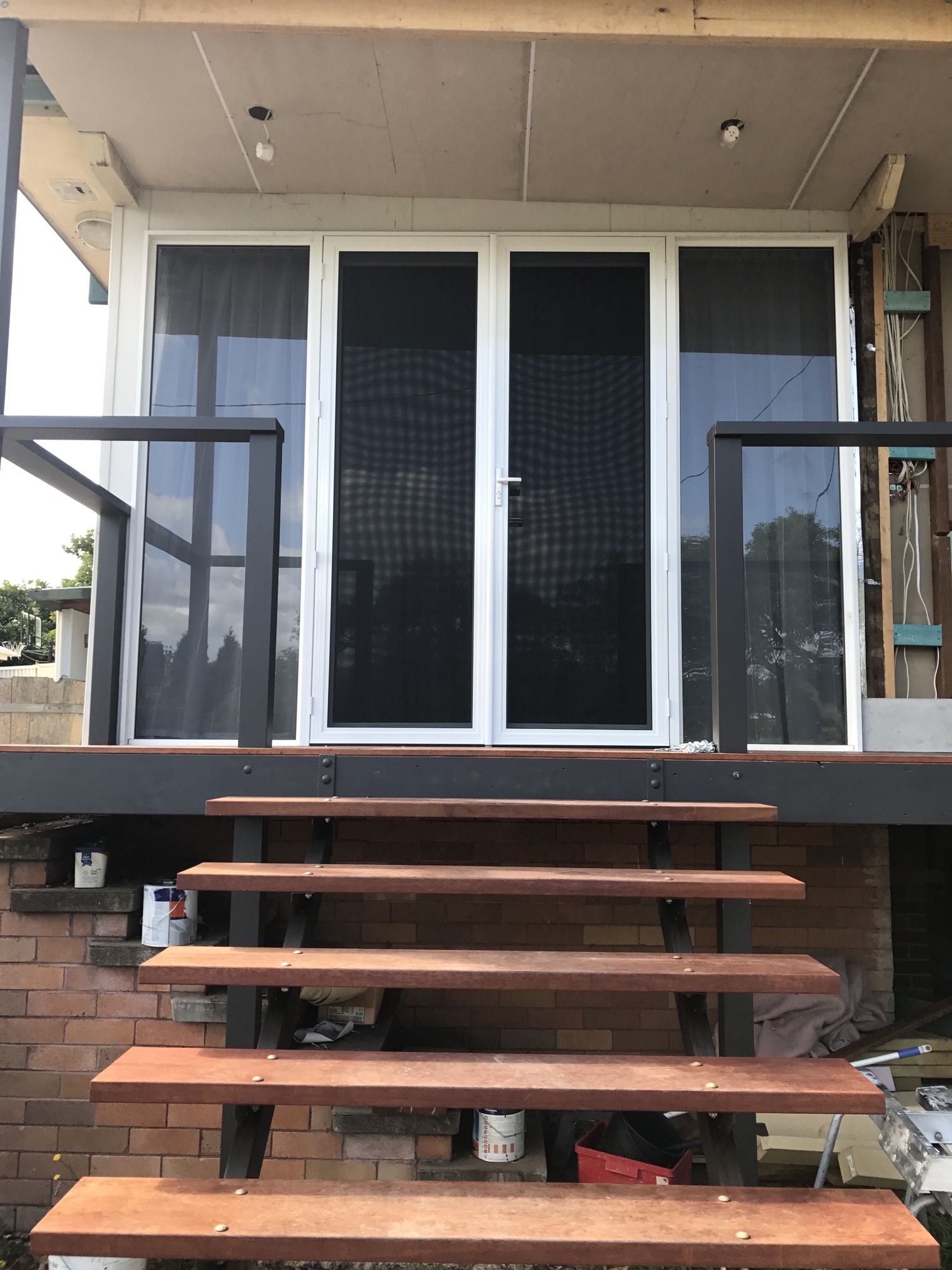 Security French Hinged Screen Doors Steel Mesh