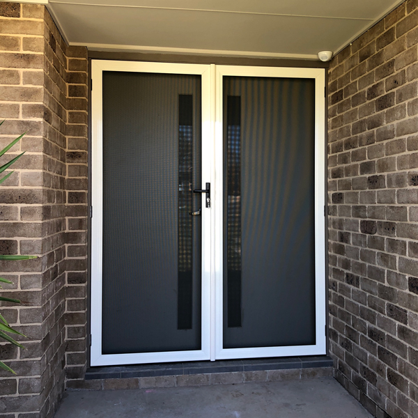 Security French Hinged Screen Doors Steel Mesh